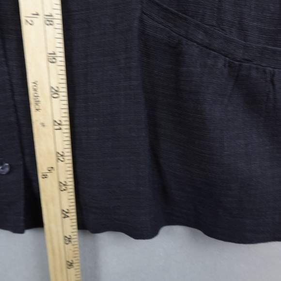 Eileen Fisher Cardigan Jacket Linen Blend Black Size Large 3/4 Sleeves - Picture 4 of 8